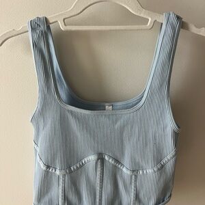 Baby Blue Ribbed Tank Top